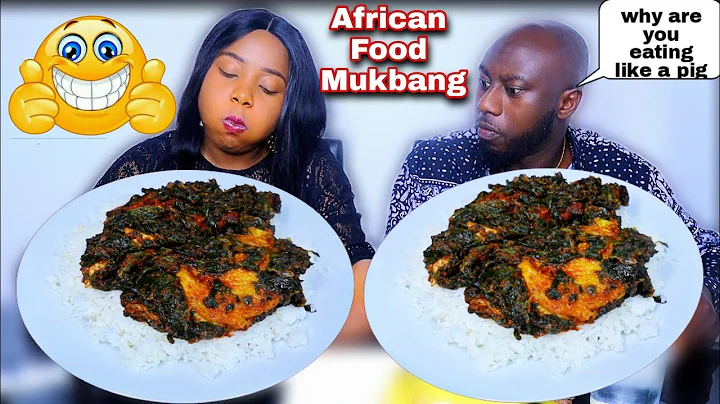 BAD TABLE MANNER MUKPRANK ON HUSBAND | WHITE RICE AND VEGETABLE STEW | AFRICAN FOOD MUKBANG