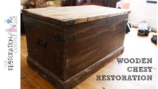 We found another restoration project! This beauty is a chunky old pine trunk in need of a bit of love. See the final project here https://