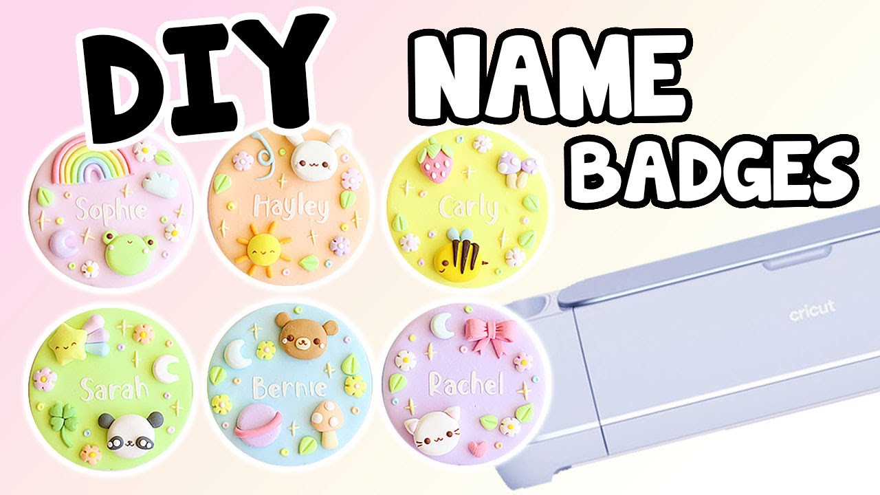 DIY Pastel Name Pins │ Polymer Clay and Cricut Tutorial - YouTube