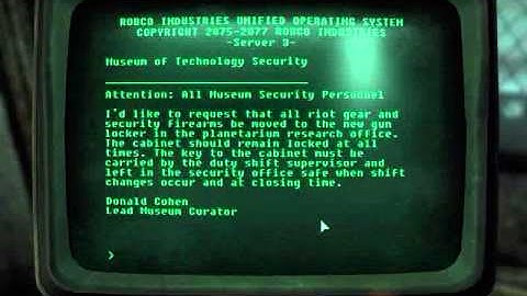 Fallout 3 Walkthrough - Pip Boy and Terminal #39 - Security