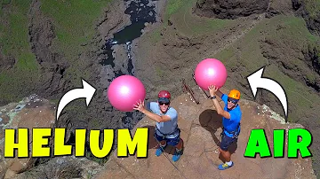 Exercise Ball Magnus Effect: HELIUM VS. AIR from 200m!