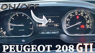 PEUGEOT 208 GTI →How To Turn ON/OFF Digital Speedometer | Compteur De Vitesse Numérique Marche/Arrêt