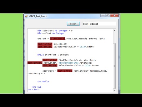 VB.NET - How To Search And Select Text In RichTextBox Using Visual Basic .Net [with source code]