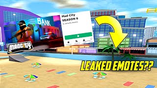 Mad City Season 6 Emotes?? Roblox Mad City