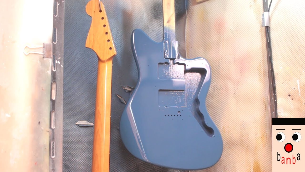 自作ジャグマス　67仕様　気になる方はコメントお願いします。 paint antique blue [Full Build hardtail Jazzmaster Part 3] - YouTube