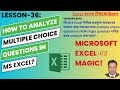 How to analyze multiple choice questions in MS Excel?