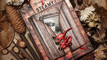 My White Cat Journal, A Steampunk Xmas, Folio Tutorial, Christmas Folio, Junk Journal