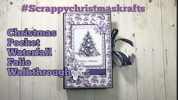Christmas Pocket Waterfall Folio #scrappychristmaskrafts collab w/@KarolinasKrafts April 2024