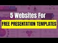 Best websites for presentation templates | Editable free templates