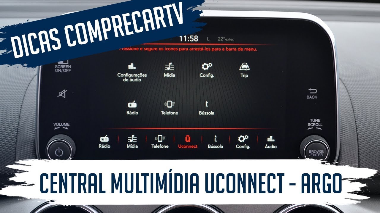 Central multimídia Uconnect - Fiat Argo