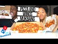 WATCH US EAT DOMINO'S PIZZA AND WINGS MUKBANG | Bronson and Jas