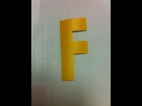 Cắt chữ giấy - chữ F (cut paper letters F)
