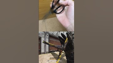 Butterfly knife inspection irl with scissors #codm