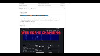 WEB SDR SOFTWARE IS CHANGING