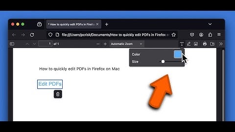 Quickly edit PDFs in the Firefox browser on your Mac