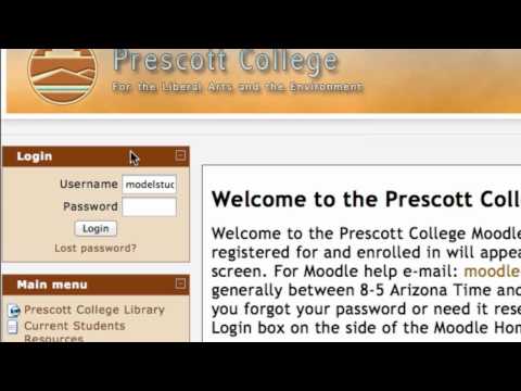 Prescott College How To: Moodle 2. Logging in and My Classes