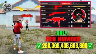 How To Use "Only Red" Sensitivity Settings⚙️✅| Free Fire Headshot settings