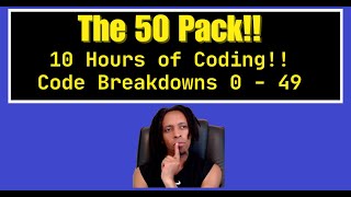 The 50 Pack!! Code Breakdowns #0 to #49!! Coding exercises in Python, Java, and C++..