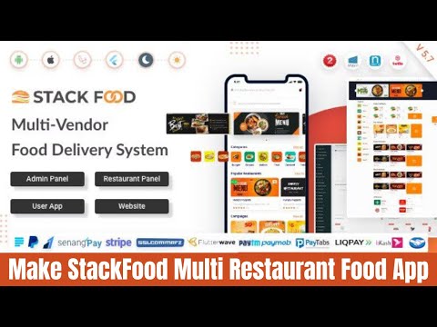 Make StackFood Multi Restaurant - Food Delivery App with Laravel Admin and Restaurant Panel