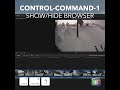 Final Cut Pro Shortcut | Control-Command-1 | Show or Hide Browser