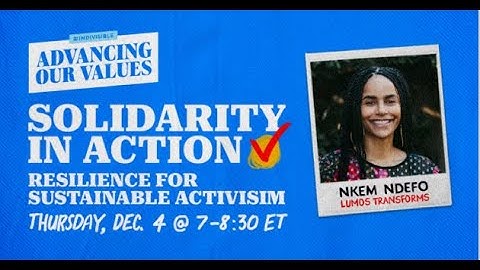 Resilience For Sustainable Activism