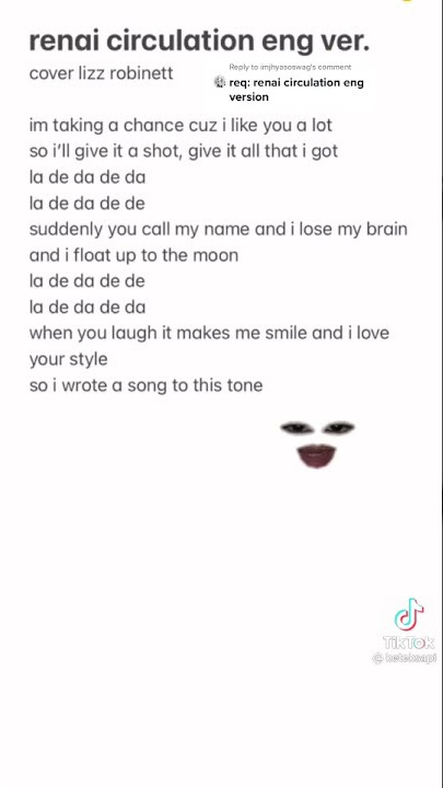 Renai circulation english version | lyrics