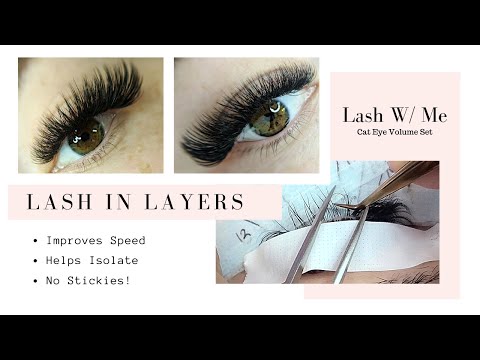 How To Lash In Layers || Cat Eye Volume- Lash Artist Tips & Tricks