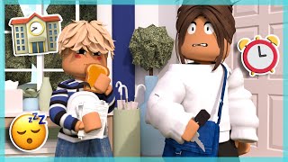 FAMILY SCHOOL MORNING ROUTINE! **LATE!** | Roblox Bloxburg Roleplay w/voices