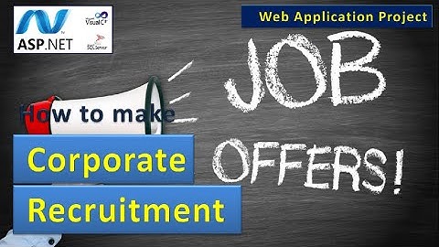 Corporate Recruitment System C# asp.net Sql Server Online Project | Selection | asp195 #highblixasp