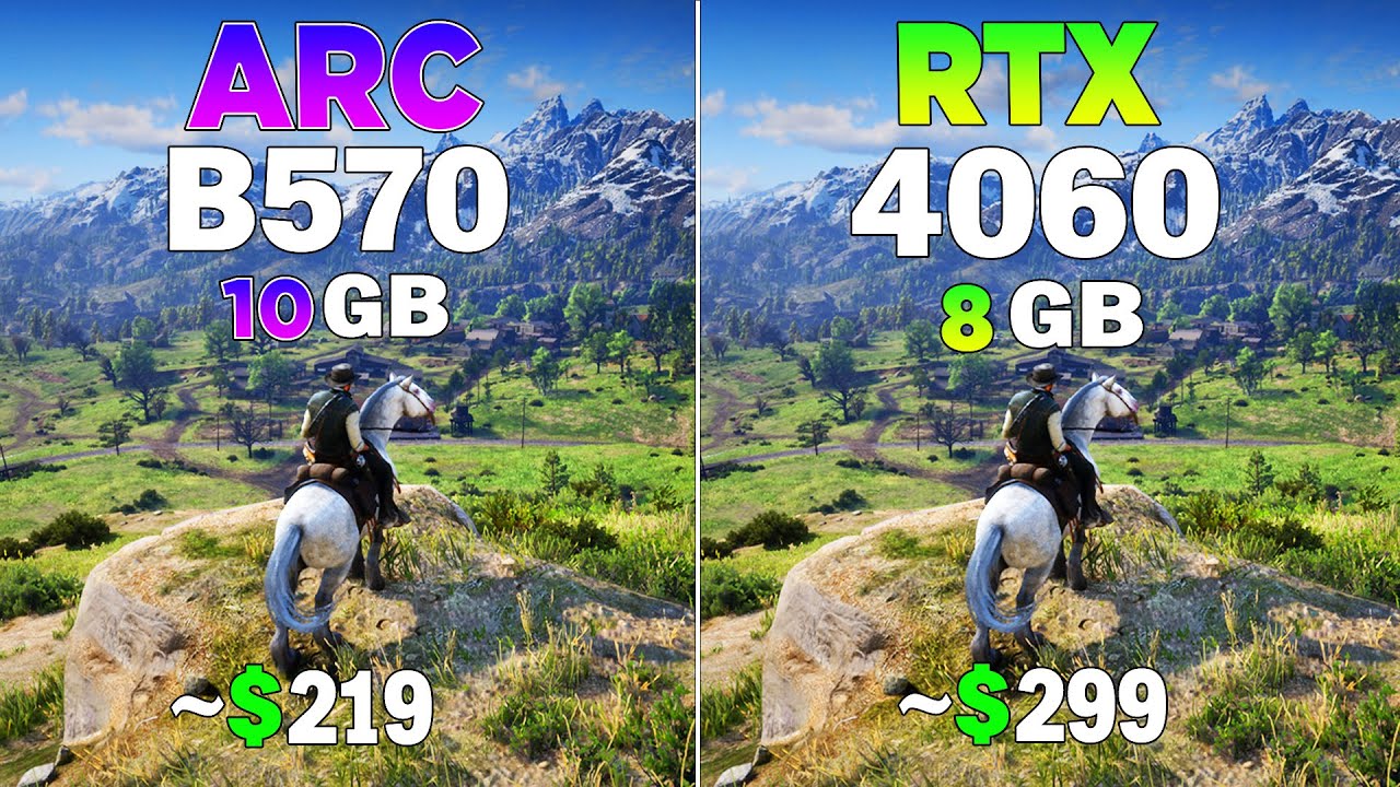 ❤︎‬ページ ARC B570 vs RTX 4060 - Test in 8 Games - YouTube
