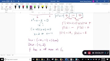 Relative Extrema Increasing Decreasing Intervals Examples 1