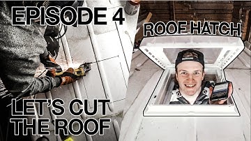 Installing my THULE roof hatch skylight in my van | Sprinter Van Conversion Build Series Episode 04