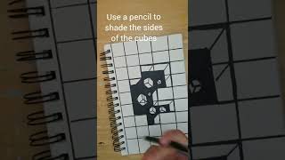 Falling cubes optical illusion tutorial