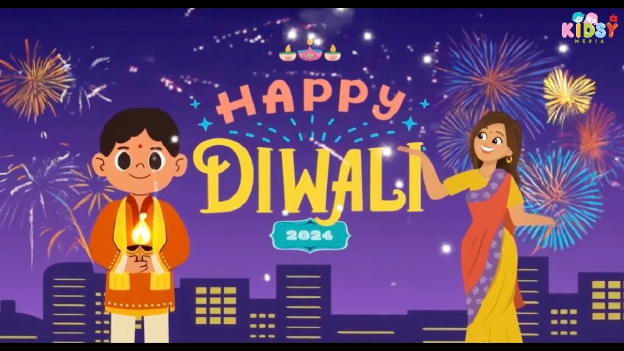 Happy Diwali Song for Kids | Fun & Festive Children's Song with Dhol ...