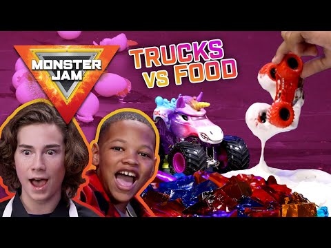 Trucks VS Food 🍪🍳 MONSTER JAM Revved Up Recaps - Episode 7