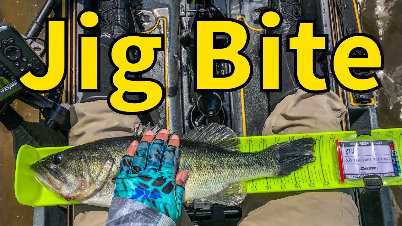 Jig Fishing From Kayak Windy Day Kayak Bass Fishing YouTube