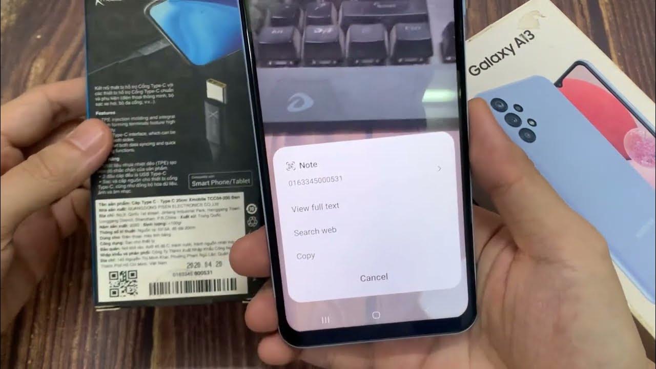 Samsung Galaxy A13 How to use QR code scanner YouTube