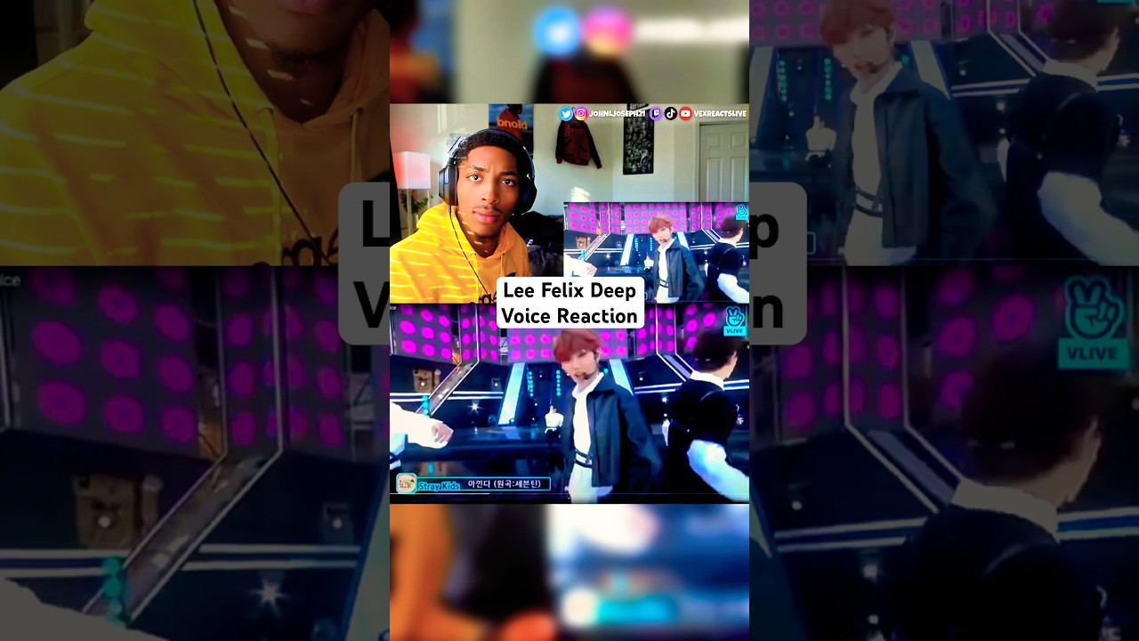 Реакция Ли Феликса на глубокий голос 😂😭