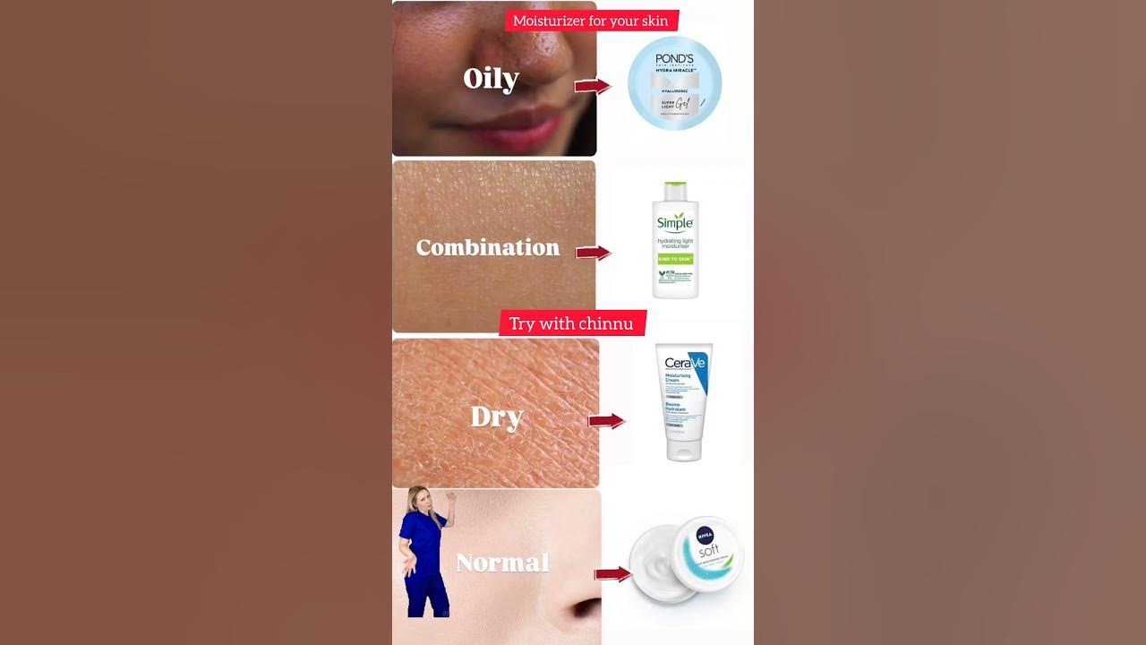 moisturizer for your skin type #oilyskin #combinationskin #dryskin #normalskin