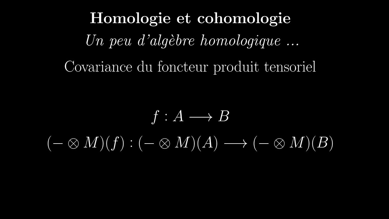 Covariance du foncteur du produit tensoriel ( + Notions d'exactitude des foncteurs)