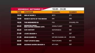 Daily Schedule BIGTV - 17 September 2014 (malam)