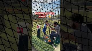 8U Baseball Player Weight Training & Footwork Drills | Batting Practice with Coach #shorts #baseball