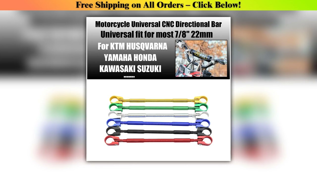 Motorcycle CNC Aluminum Handle Cross Bar Steering Strength Lever Bar Balance Cross Bar Lever 7/8"