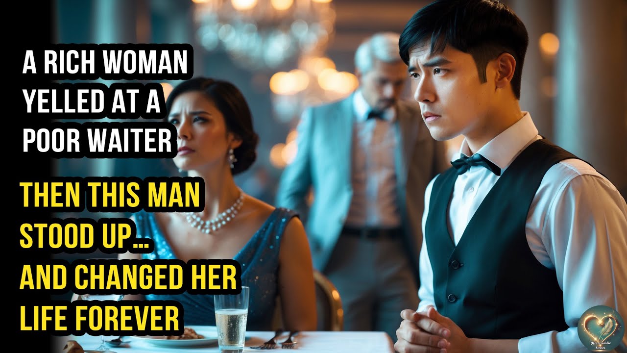 A Rich Woman Yelled at a Poor Waiter – Then This Man Stood Up… and Changed Her Life Forever