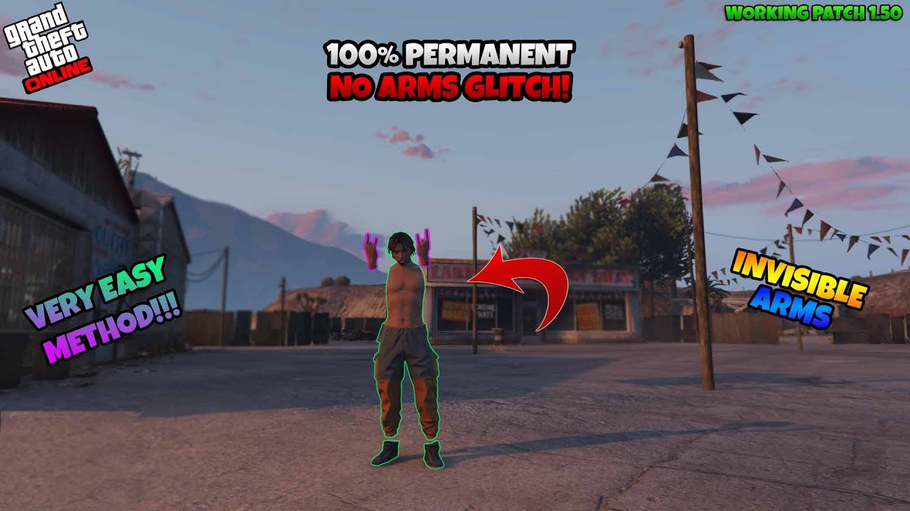 100 PERMANENT NO ARMS GLITCH How to Get Invisible Arms *EASY* (GTA 5