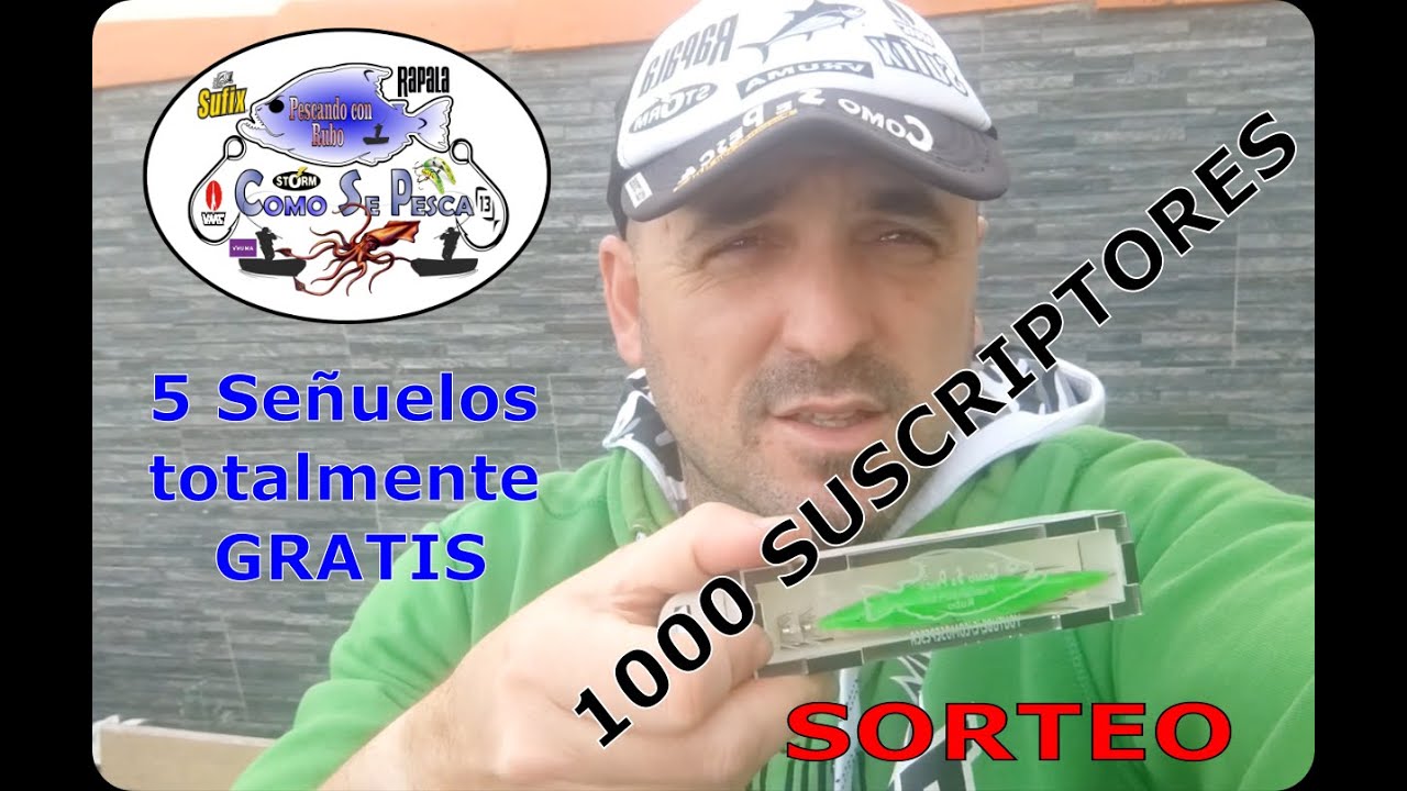 Sorteo 1000 suscriptores ¡¡¡¡100 euros en señuelos artesanos!!! Pescando con Rubo en Como se pesca.
