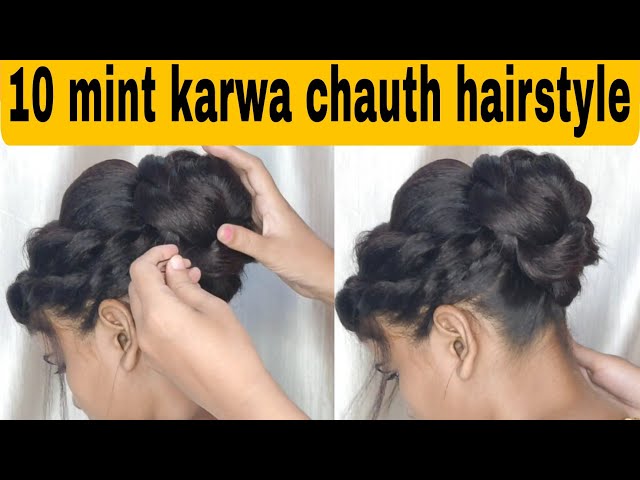 Simple Hairstyles for Karwa Chauth in hindi | simple hairstyles for karwa  chauth | HerZindagi