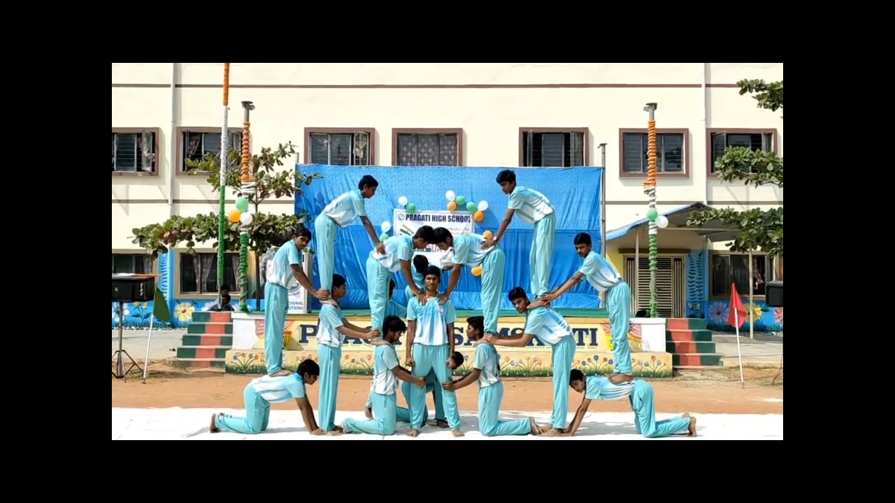 Pyramid formations by PRAGATI Students..