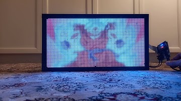 Testing my 1st ESP32 HUB75/E RGB LED Panel Shield AnimatedGIFs Demo