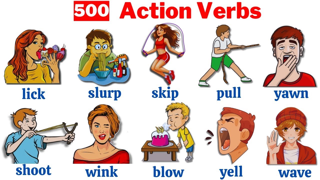 500 глаголов действия (прошедшее, настоящее и будущее время) | Распространённые глаголы действия ...